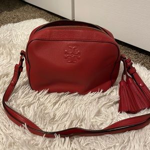 Tory Burch Shoulder Thea Rust Red Leather Cross Body bag